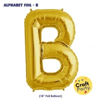 CraftParty 16 Inch Golden Foil Alphabets A-Z - Choose Your Alphabets - Customize As Required - U