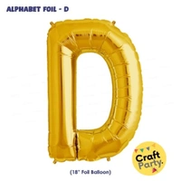 CraftParty 16 Inch Golden Foil Alphabets A-Z - Choose Your Alphabets - Customize As Required - U