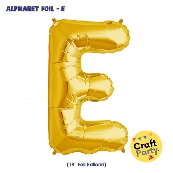CraftParty 16 Inch Golden Foil Alphabets A-Z - Choose Your Alphabets - Customize As Required - U