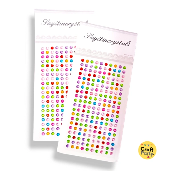 CraftParty Colorful Stone adhesive stickers for Art & Craft