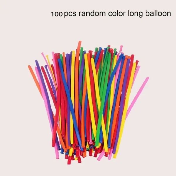 100pcs Magic Balloons Strip Balloons For Birthday Party, Wedding Decorations Christmas, Halloween, Thanksgiving Day Gift