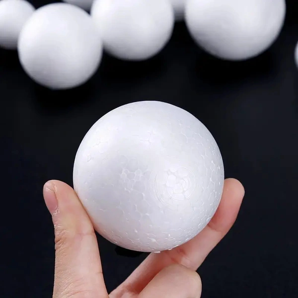 15pcs 3 Sizes White Foam Balls Polystyrene Craft Balls For Art, Craft, Household, School Projects And Party Decoration
