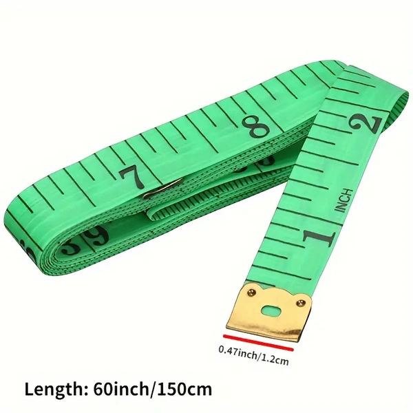 2pcs 150cm/60inch Body Measuring Ruler Sewing Tailor Tape Measure Centimeter Meter Sewing Measuring Tape Soft Random Color