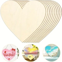 Heart MDF Boards For Art And Craft, Wood Heart MDF Sheets For Craft Work, DIY MDF Cutouts , 3mm Thickness - 10 inch