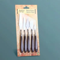 5 Pieces Palette Knife Painting Stainless Steel Spatula Palette Knife Oil Paint Metal Knives