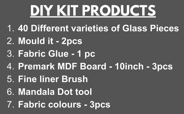 Lippan Art Full DIY Complete Kit | 5000+ Pieces Of Glass | 40+ Sizes And Shapes - 24 Glass Shapes And Sizes