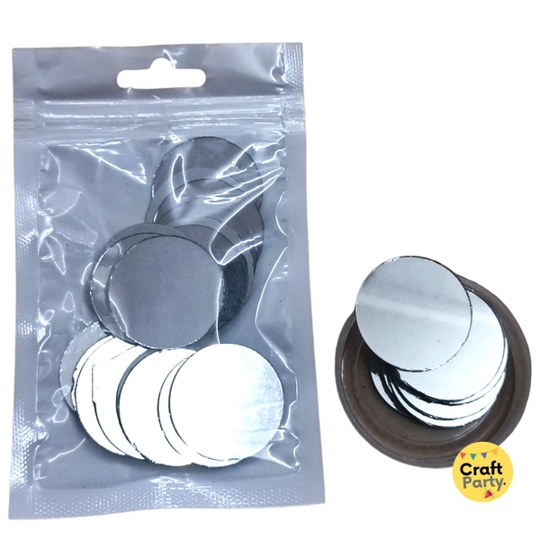 [20+ Pieces] 25mm Round Shaped Glass Mirrors