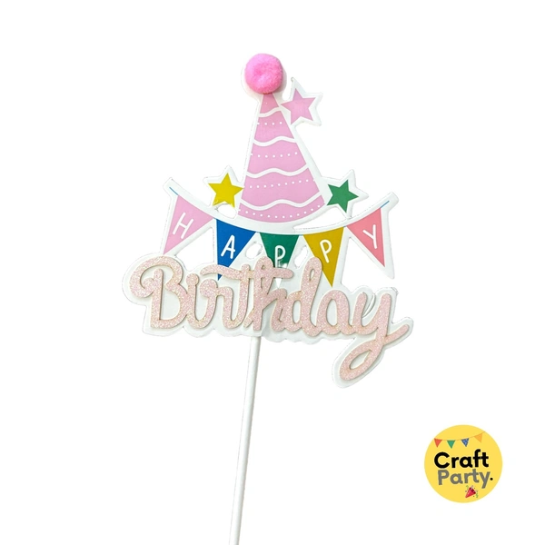 Happy Birthday topper tag cake decoration hamper decoration