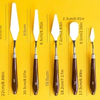 5 Pieces Palette Knife Painting Stainless Steel Spatula Palette Knife Oil Paint Metal Knives
