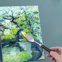 5 Pieces Palette Knife Painting Stainless Steel Spatula Palette Knife Oil Paint Metal Knives