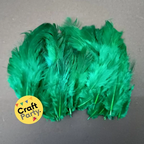 Dark Green Feathers - Pack Of 80pcs