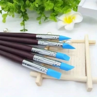 5pcs/set DIY Soft Pottery Clay Tools Sculpting Tools Cake Oils Engraving Rubber Craft Pen Brush Polymer Modelling Shaper