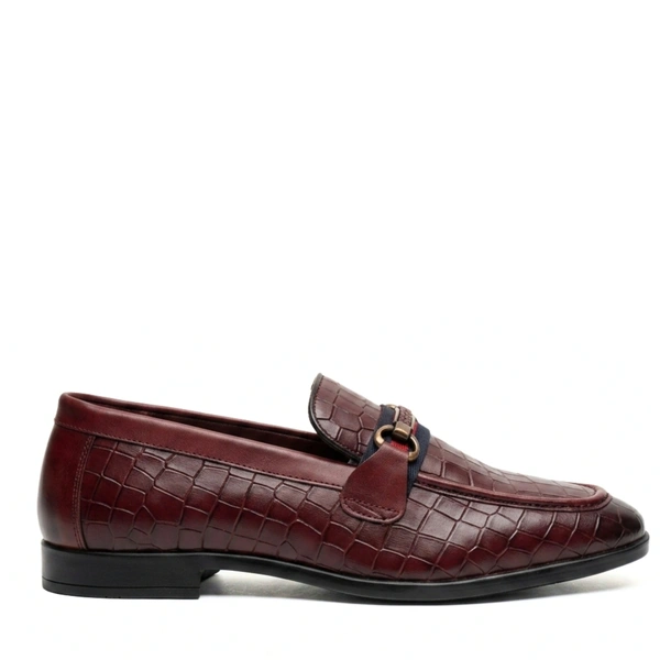 CROCO EMBOSSED LOAFER MAROON (CELM01)