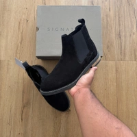 SUEDE LEATHER CHELSEA COAL (SLCC01) - UK 9