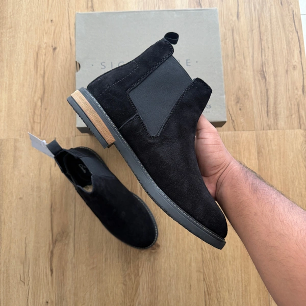 SUEDE LEATHER CHELSEA COAL (SLCC01) - UK 9
