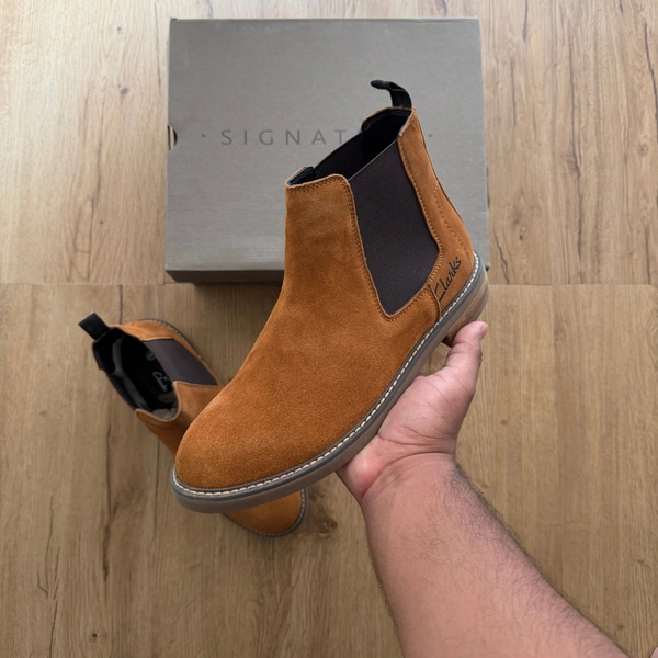 SUEDE LEATHER CHELSEA TAN (SLCA01) - UK 9