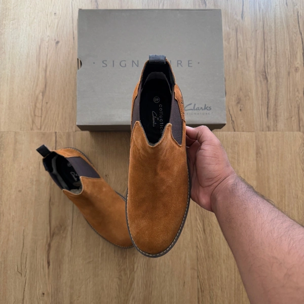 SUEDE LEATHER CHELSEA TAN (SLCA01) - UK 9