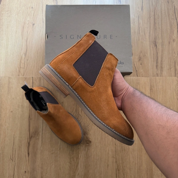 SUEDE LEATHER CHELSEA TAN (SLCA01) - UK 9