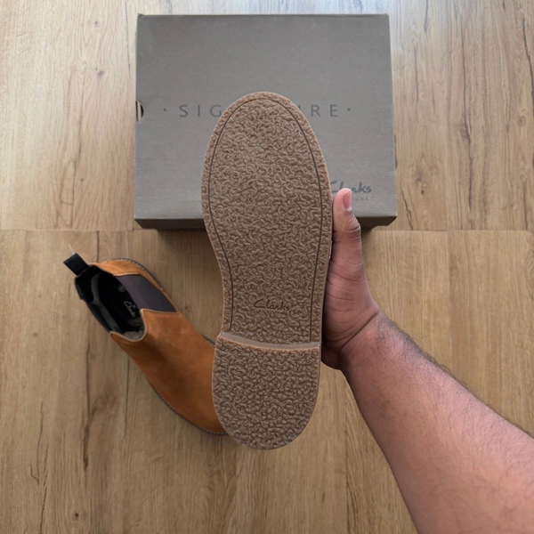 SUEDE LEATHER CHELSEA TAN (SLCA01) - UK 9