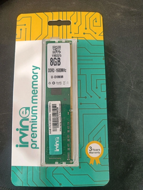 IRVIN RAM 8GB DDR3 1600MHZ DESKTOP  - DDR3 DESKTOP