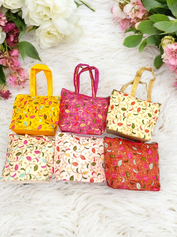 Valley Handicraft Beautiful Bacha Bag  10*9 inch (100pcs ) - Mix Colour, 100