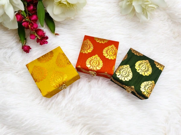 Valley Handicraft Beautiful Paan Printed Mdf Box 4*4 inch (5pcs ) - Mix Colour, 5