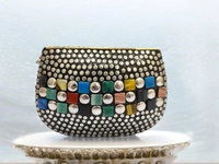 Valley Handicraft Metal Round Box Clutch (5pcs ) - Muilty Colour, 5