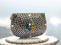 Valley Handicraft Metal Round Box Clutch (5pcs ) - Muilty Colour, 5