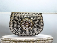 Valley Handicraft Metal Round Box Clutch (1pcs ) - Muilty Colour, 1