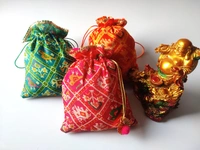 Valley Handicrafts  (7*9 Inch) Patola Printed Potli Bags for Giveaways &  Favours /Shagun Pouch Return Gifts for Haldi  Mehendi Roka Wedding (5pcs ) - Mix Colour, 5