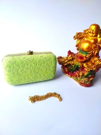 Valley Handicrafts  Lucknowi chikankari Metal Hand Clutches with Hanging Chain for Women / indian Style Evening Clutches ,Stylish Purse For Parties & Wedding ceremony Best Gifts Favours Giveaways &  Favours /Shagun Return Gifts for Haldi  Mehendi Roka Wedding (20pcs ) - Mix Colour, 20