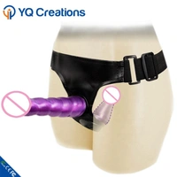Amzone hot selling Strap-On double dildo lesbian Sex Toy dild