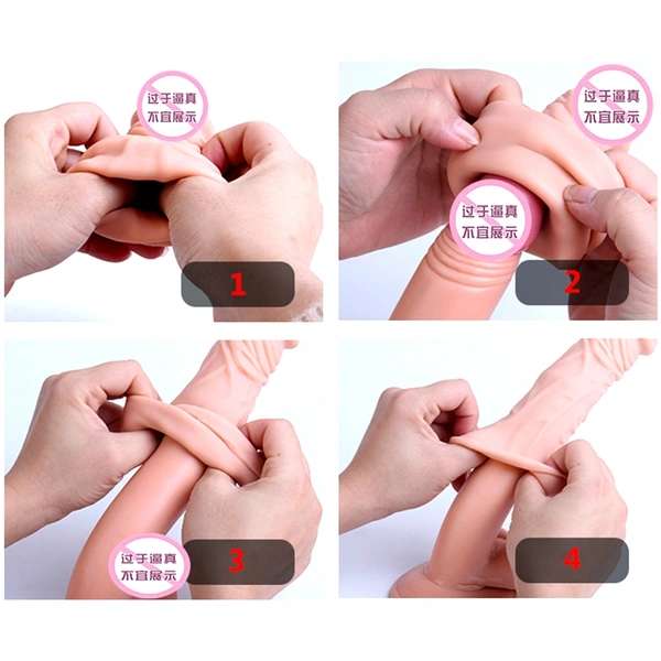 Male sex long time silicon penis sleeve