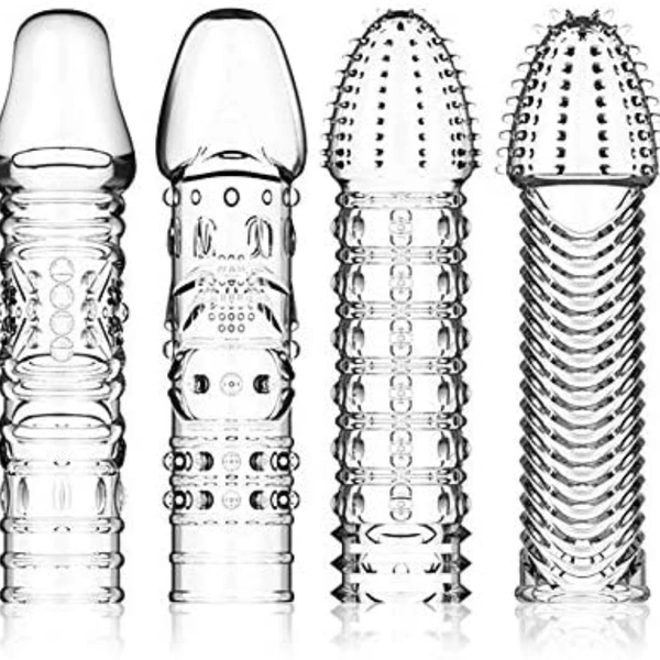 Silicone Penis Sleeves Reusable Condoms Cock Enlarger Penis Extender Prolong Erection