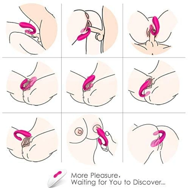 Rechargeable Clitoral & G-Spot Vibrator, Waterproof Couples Vibrator with 9 Powerful Vibrations, Wireless Remote Control 