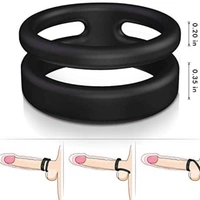 ual Penis Ring, Premium Stretchy Longer Harder Stronger Erection Cock Ring 