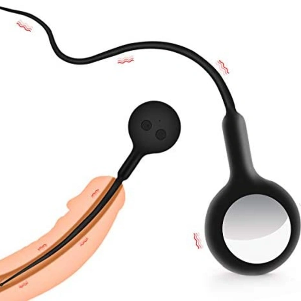 Vibrating Urethral Sounds Dilator Horse Penis Stimulation Stick,Silicone Soft 7 Speeds Male Sex Toy Vibrating Sounder Urethral Sounder Plug Inserts Vibrating Toys for Men Black