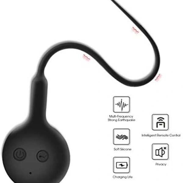 Vibrating Urethral Sounds Dilator Horse Penis Stimulation Stick,Silicone Soft 7 Speeds Male Sex Toy Vibrating Sounder Urethral Sounder Plug Inserts Vibrating Toys for Men Black