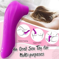  Sucking Vibrator, Nipple Suckers with 7 Suction & 5 Frequencies, Waterproof