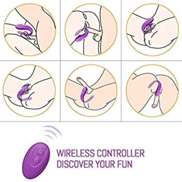  Spot Vibrator - BOMBEX Anna, Rechargeable Ultra-Thin & Comfortable Couple Vibrator with 10 Intense Vibrations, Clitoral