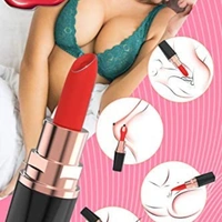  for Clitoris Nipple Stimulation, 10 Vibrations Discreet Lipstick Vibe with 4 Silicone