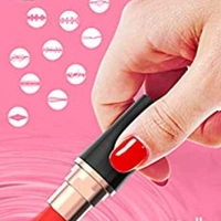  for Clitoris Nipple Stimulation, 10 Vibrations Discreet Lipstick Vibe with 4 Silicone