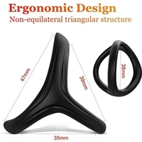 Silicone Penis Ring, Adorime 3 in 1 Ultra Soft Cock Ring for Erection Enhancing Sex Toy for Men Cou