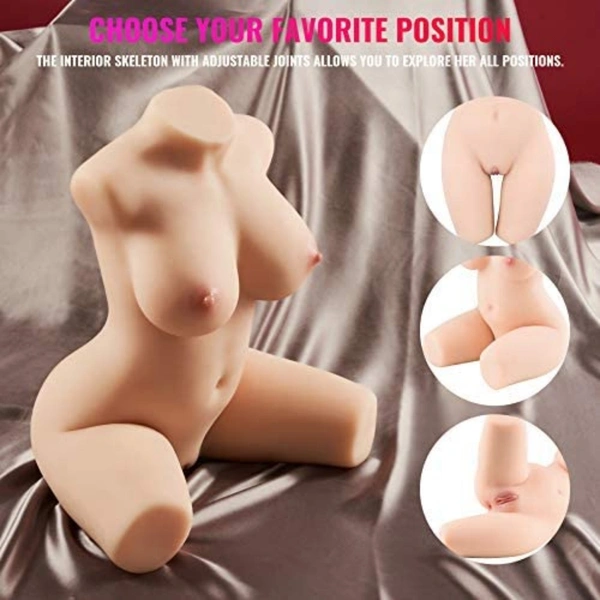 Adult Sex Doll Male Masturbator Stroker, 18.7lb Realistic Torso Sex Toy with Pussy Ass Boobs