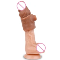 Realistic Soft Liquid Silicone Penis Extender Condom for Penis Enlargement Cock Sleeve