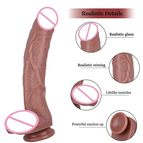 11.41inch Realistic Dildo Soft Silicone Huge Penis With Suction Cup Sex Toys for 