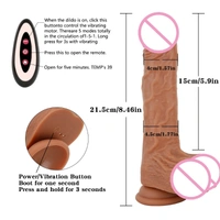 Remote Control Silicone Realistic Vibrating Dildos Clitoral Sucking G