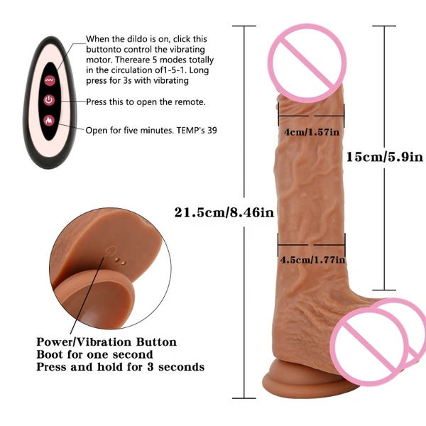 Remote Control Silicone Realistic Vibrating Dildos Clitoral Sucking G