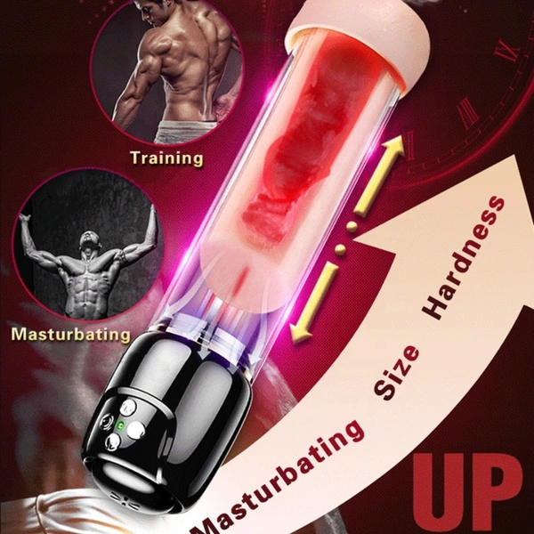 USB Charge Penis Enlargement Vacuum Pump Vibrator Sex Toys 