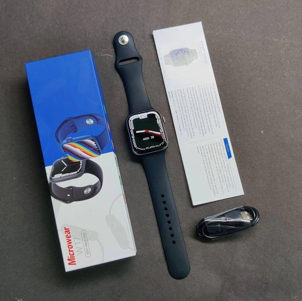 W17 Smart Watch Black For Mens - Silver
